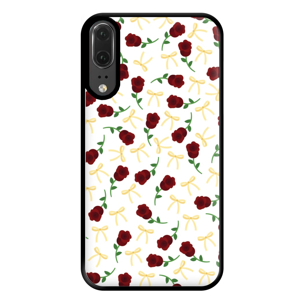 Roses And Bows Pattern Phone Case for Huawei P20