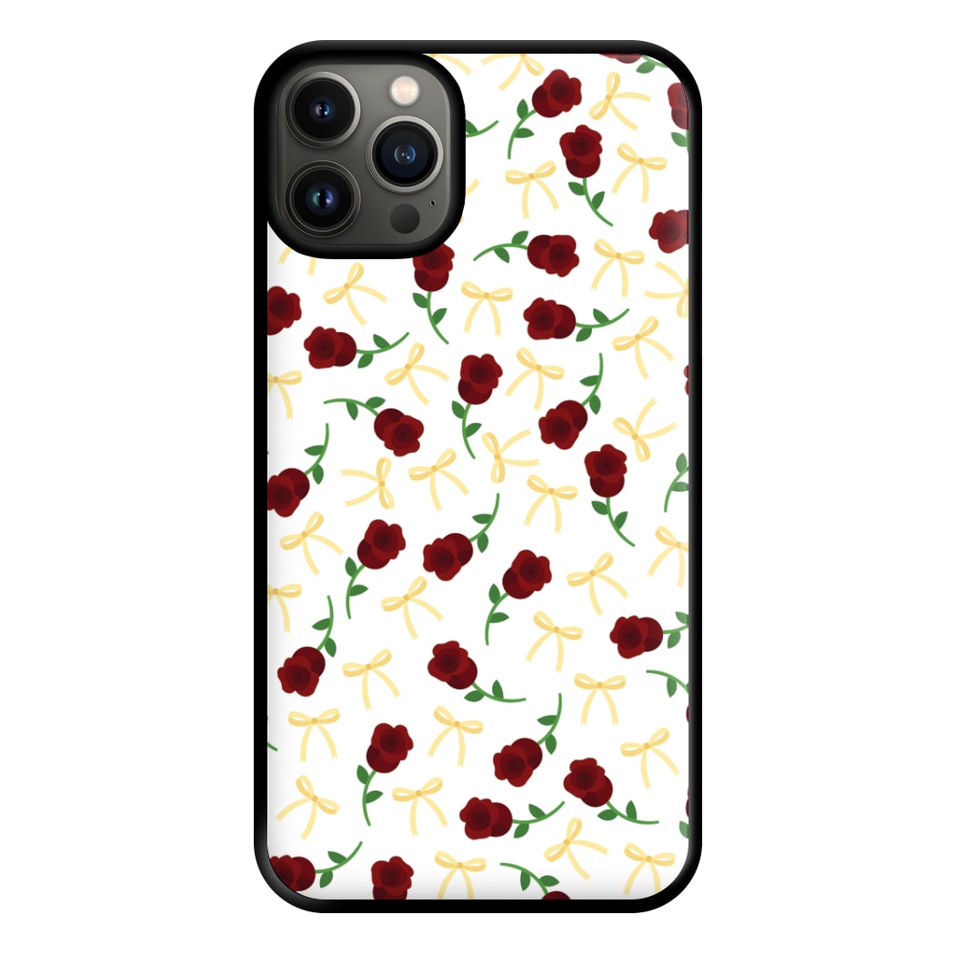 Roses And Bows Pattern Phone Case for iPhone 13