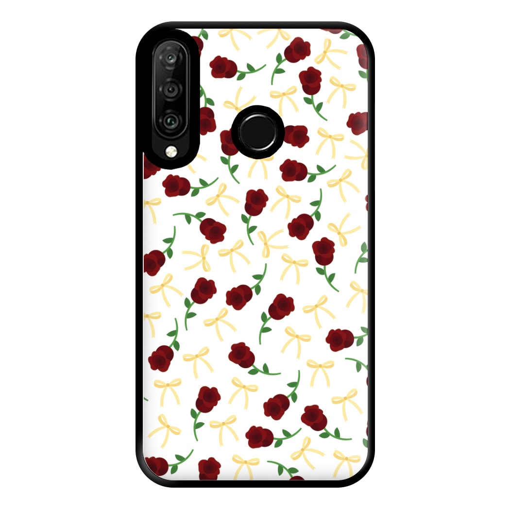 Roses And Bows Pattern Phone Case for Huawei P30 Lite
