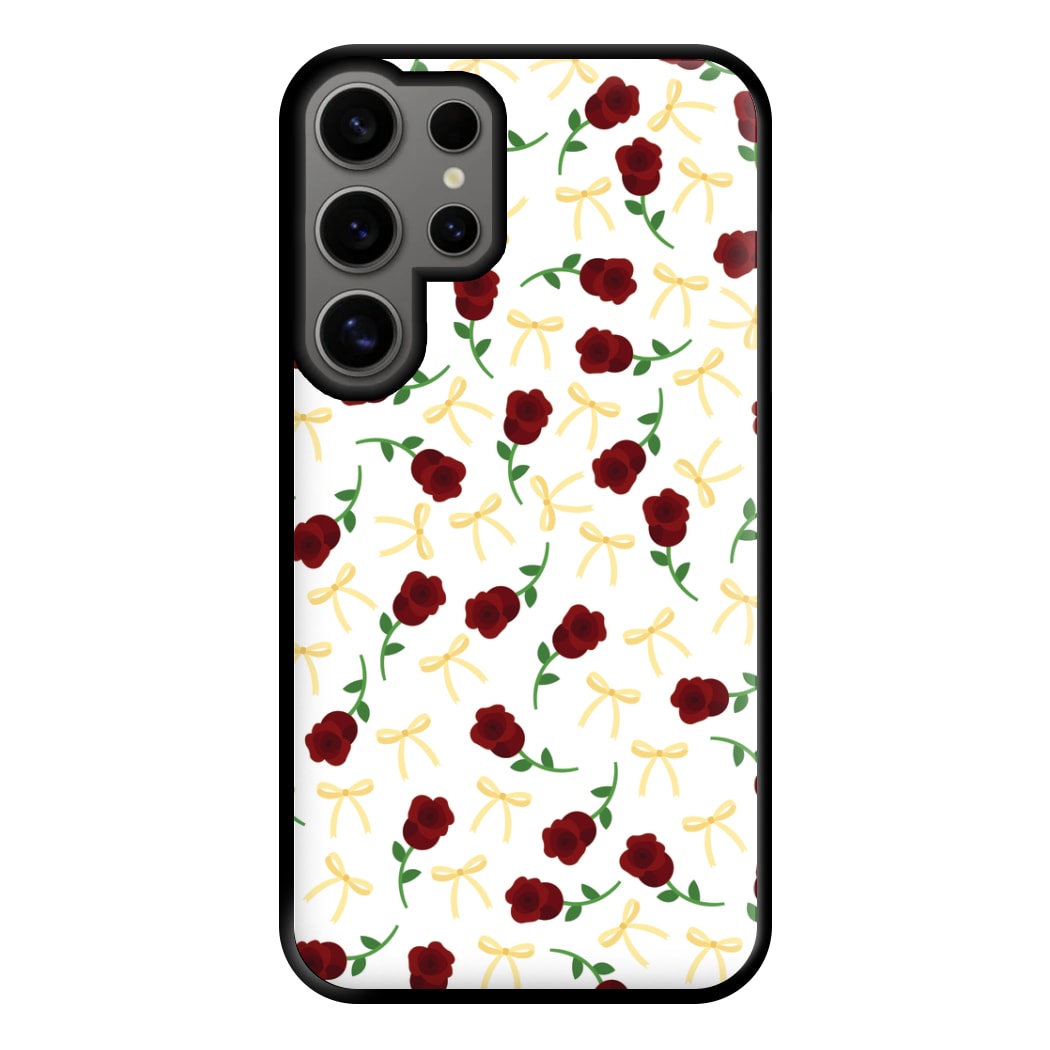 Roses And Bows Pattern Phone Case for Galaxy S24 Ultra
