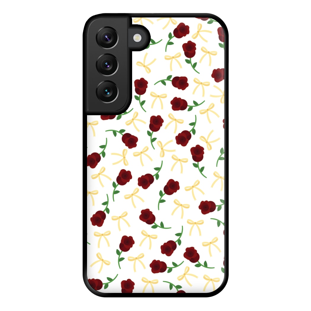Roses And Bows Pattern Phone Case for Galaxy S22 Plus