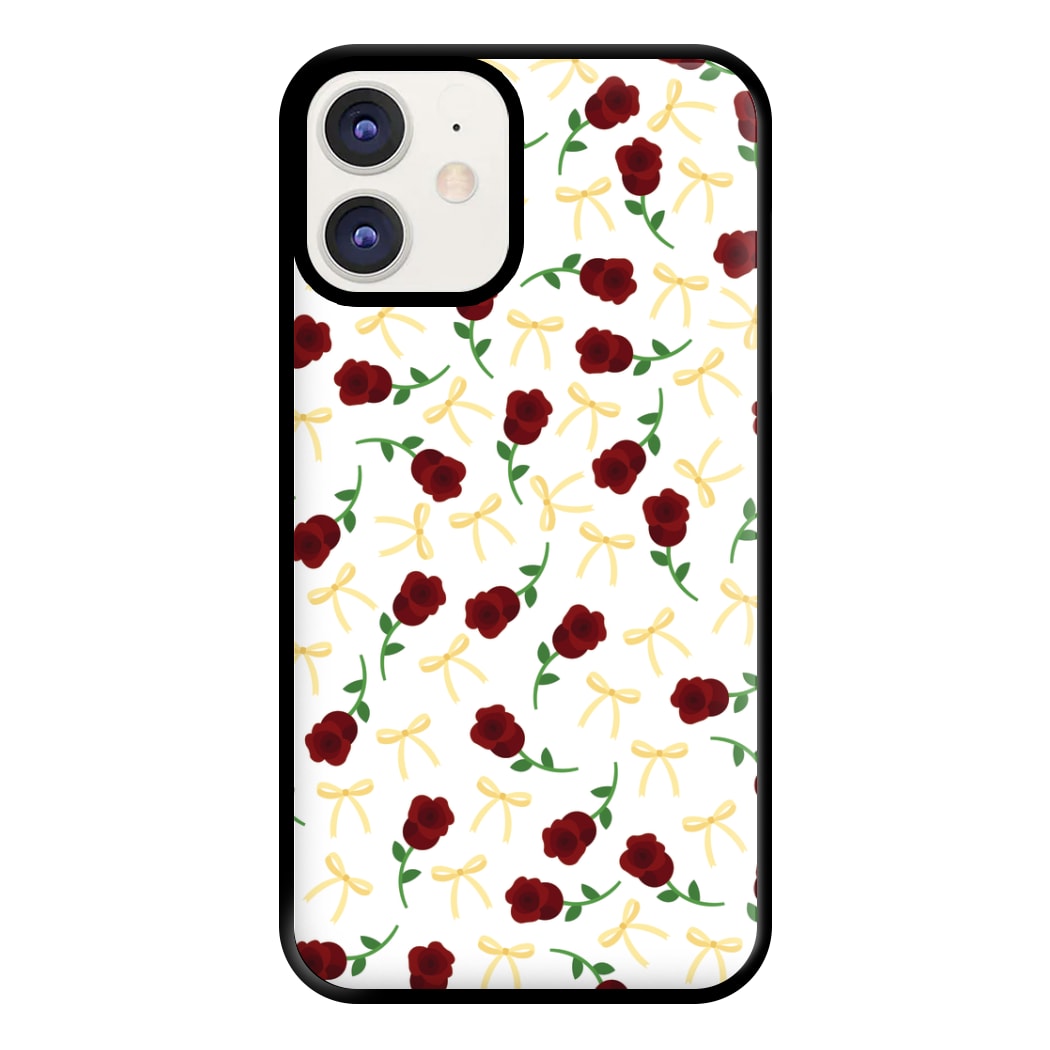 Roses And Bows Pattern Phone Case for iPhone 12 / 12 Pro