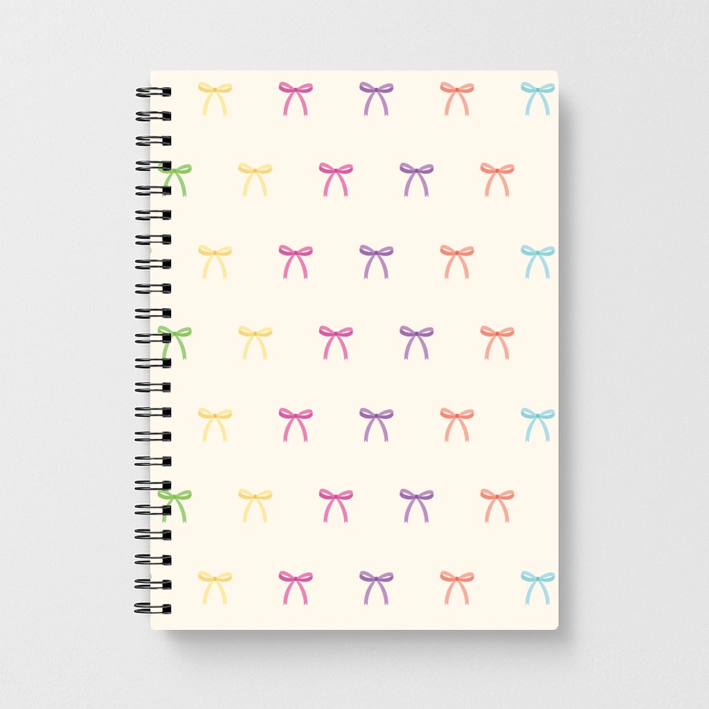 Pastel Ribbons Pattern Notebook