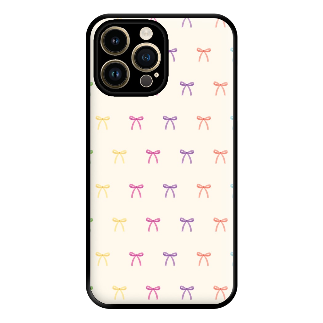 Pastel Ribbons Pattern Phone Case for iPhone 14 Pro Max