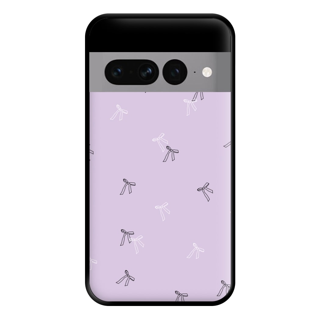 Coquette Mini Bows Pattern Purple Phone Case for Google Pixel 7 Pro