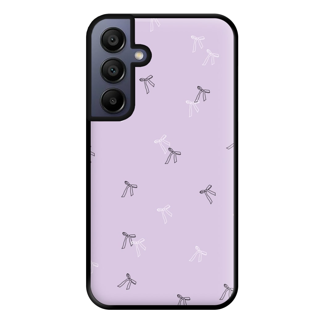 Coquette Mini Bows Pattern Purple Phone Case for Galaxy A16