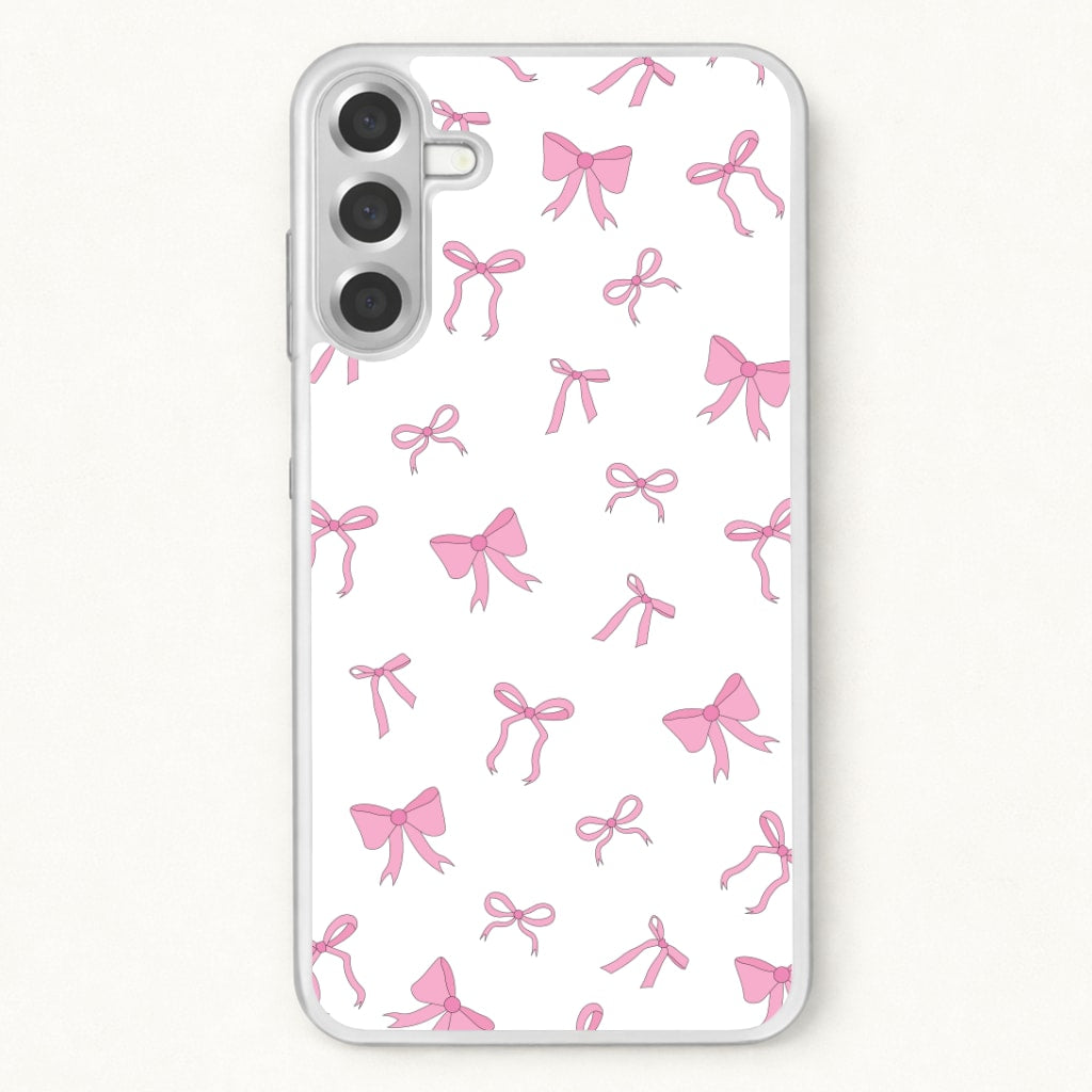 Coquette Variety Pink Bows Pattern Phone Case for Galaxy A57