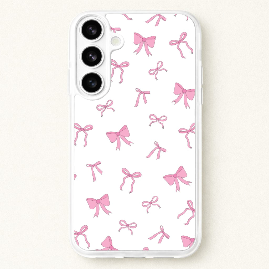 Coquette Variety Pink Bows Pattern Phone Case for Galaxy S26