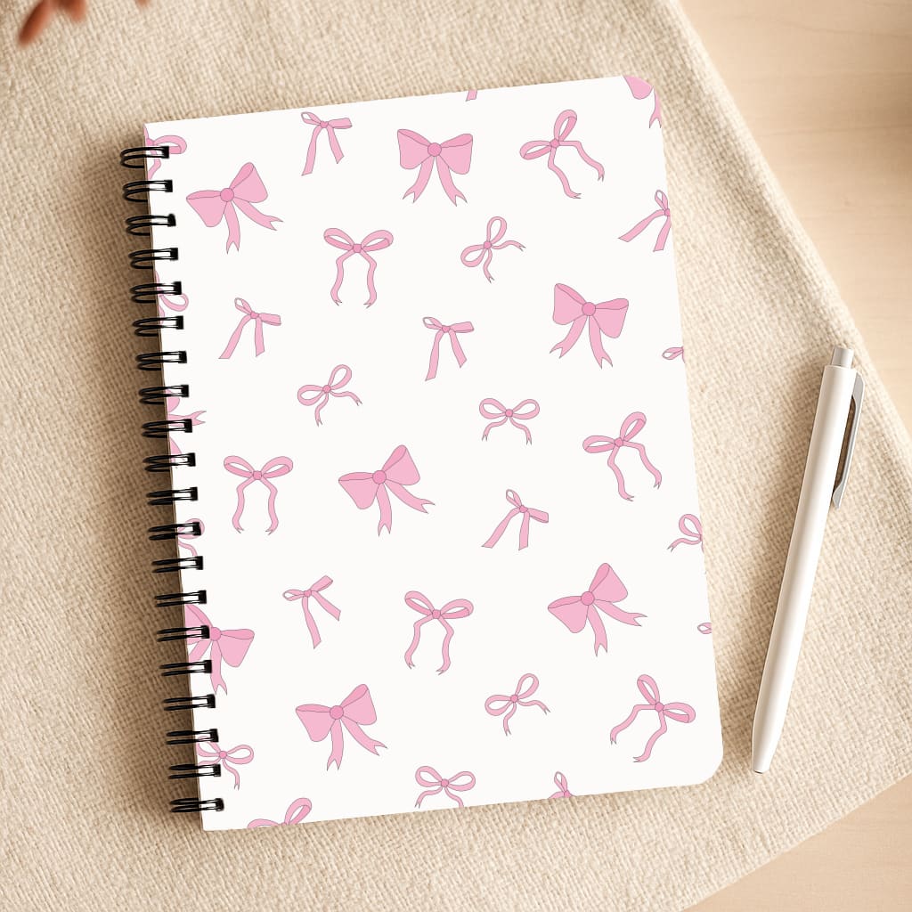 Coquette Variety Pink Bows Pattern Notepad