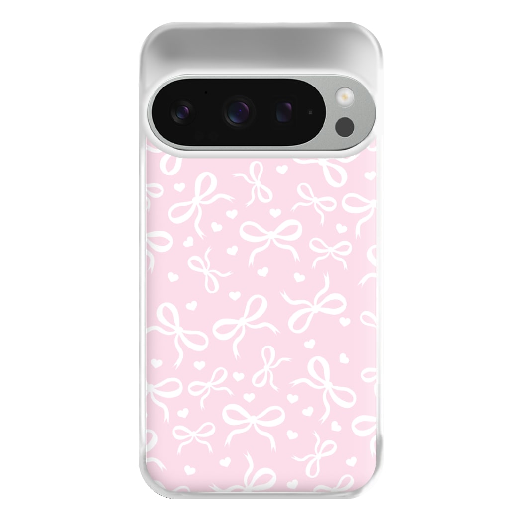 Coquette Bows And Hearts Baby Pink Phone Case for Google Pixel 9 Pro XL