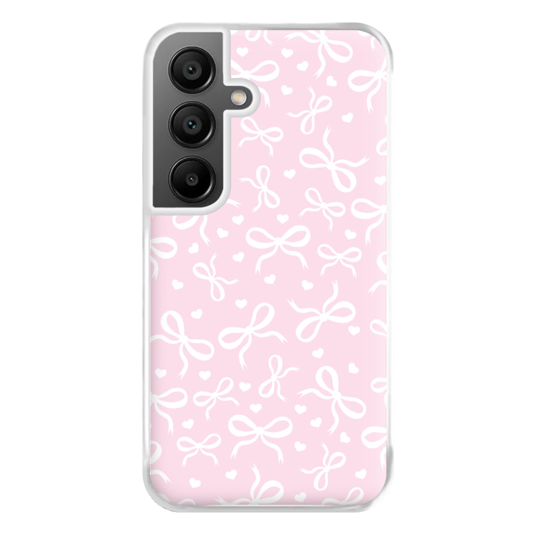 Coquette Bows And Hearts Baby Pink Phone Case for Galaxy A56