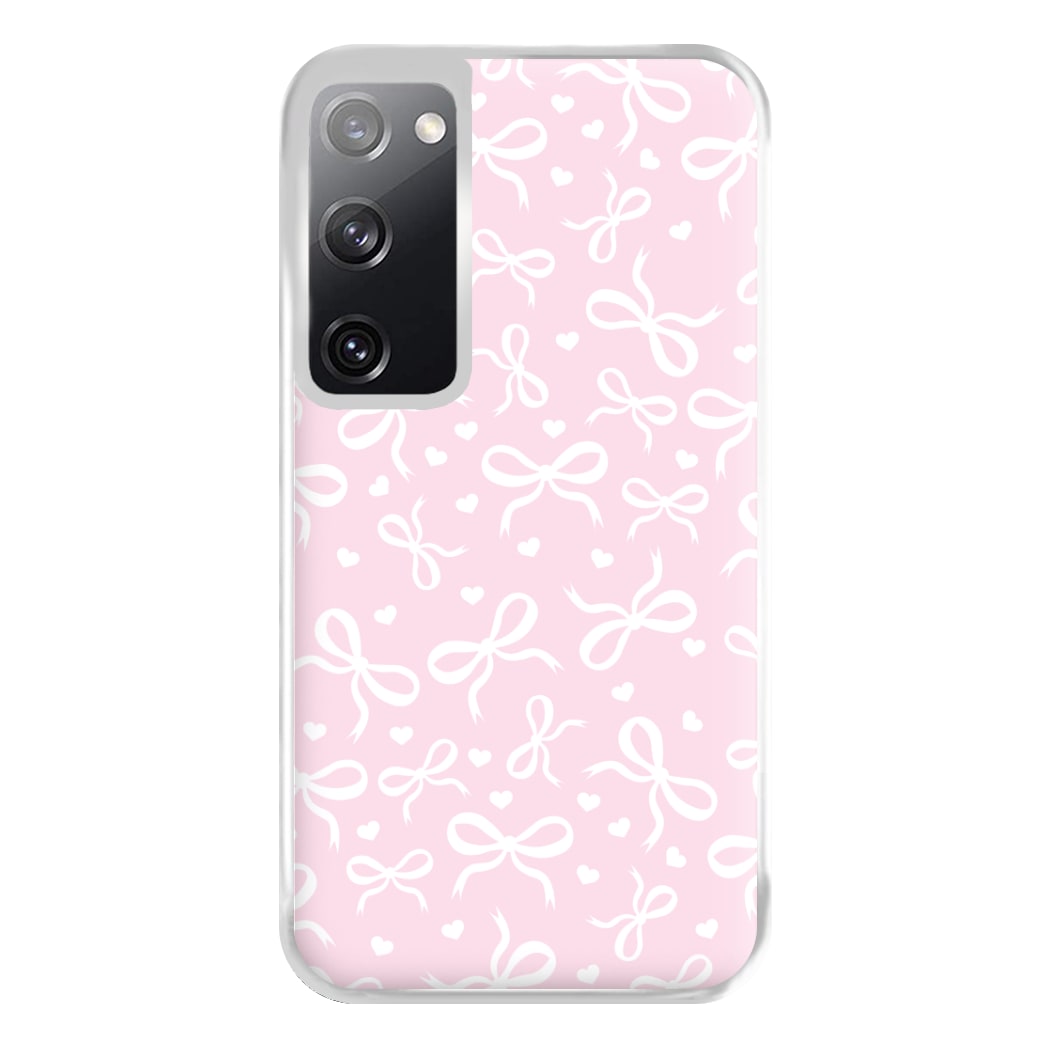Coquette Bows And Hearts Baby Pink Phone Case for Galaxy S20