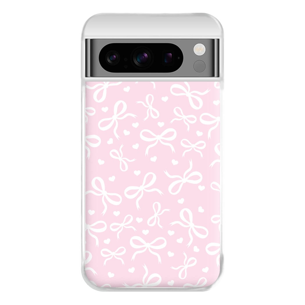 Coquette Bows And Hearts Baby Pink Phone Case for Google Pixel 8 Pro