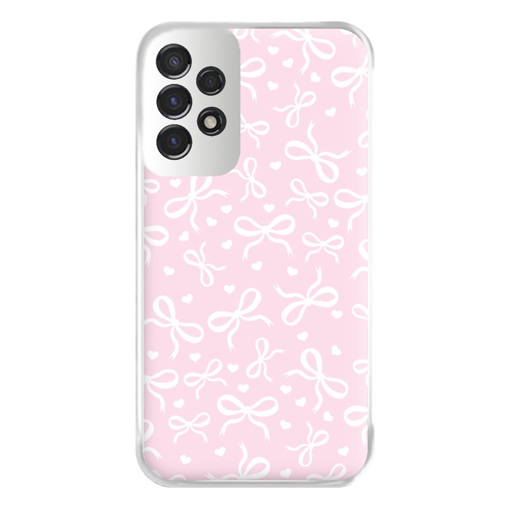 Coquette Bows And Hearts Baby Pink Phone Case for Galaxy A53