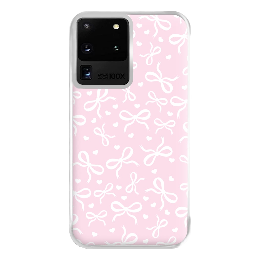 Coquette Bows And Hearts Baby Pink Phone Case for Galaxy S20 Ultra