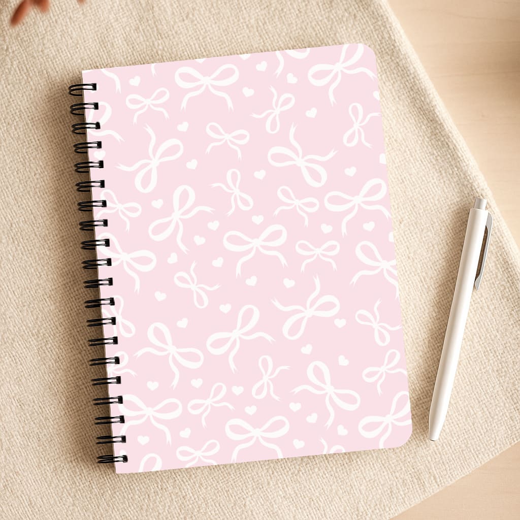 Coquette Bows And Hearts Baby Pink Notepad