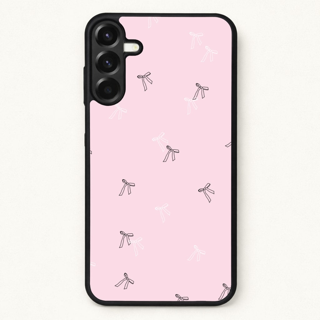 Coquette Mini Bows Pattern Pink Phone Case for Galaxy A57