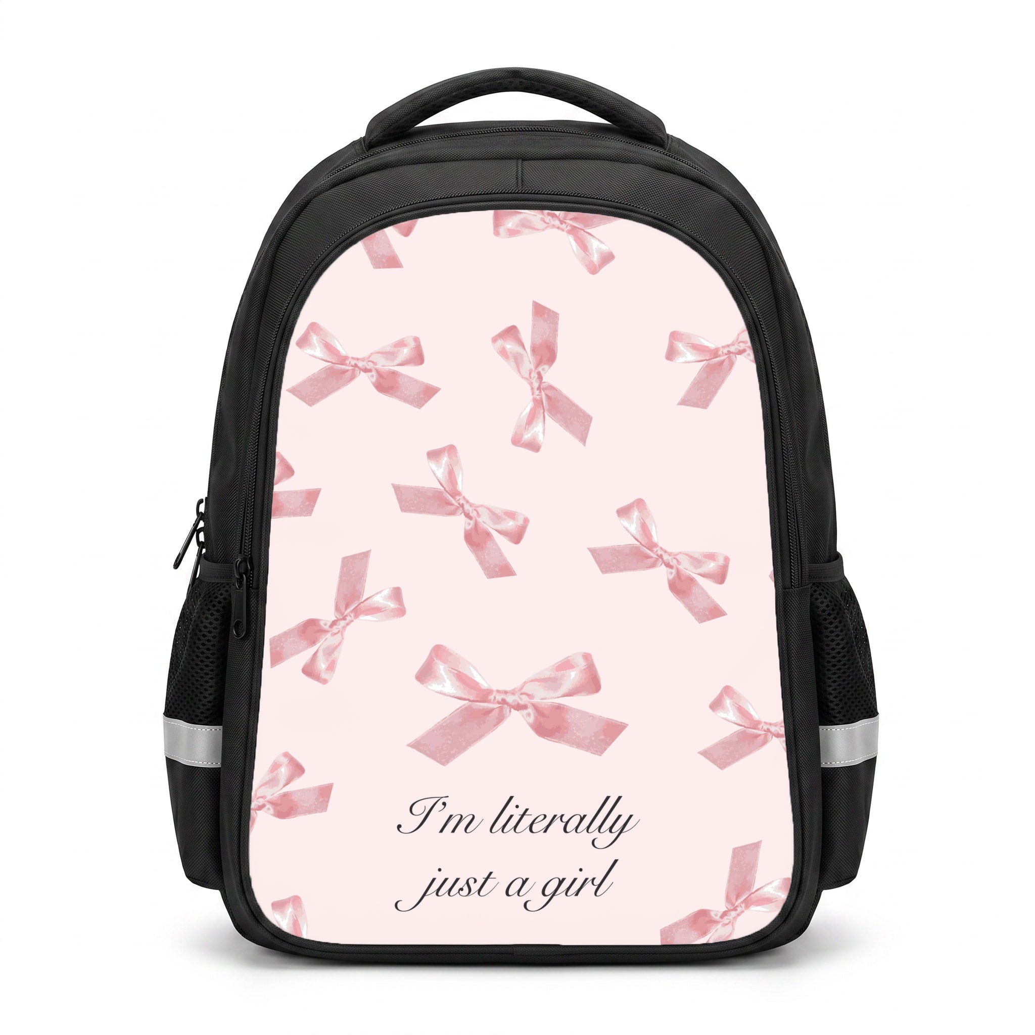 I'm Literally Just A Girl Bows Pattern Backpack