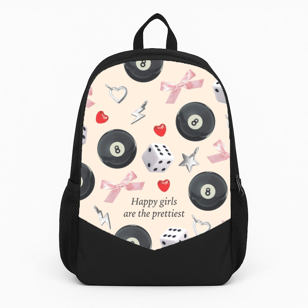 Happy Girls Are The Prettiest Pattern Backpack
