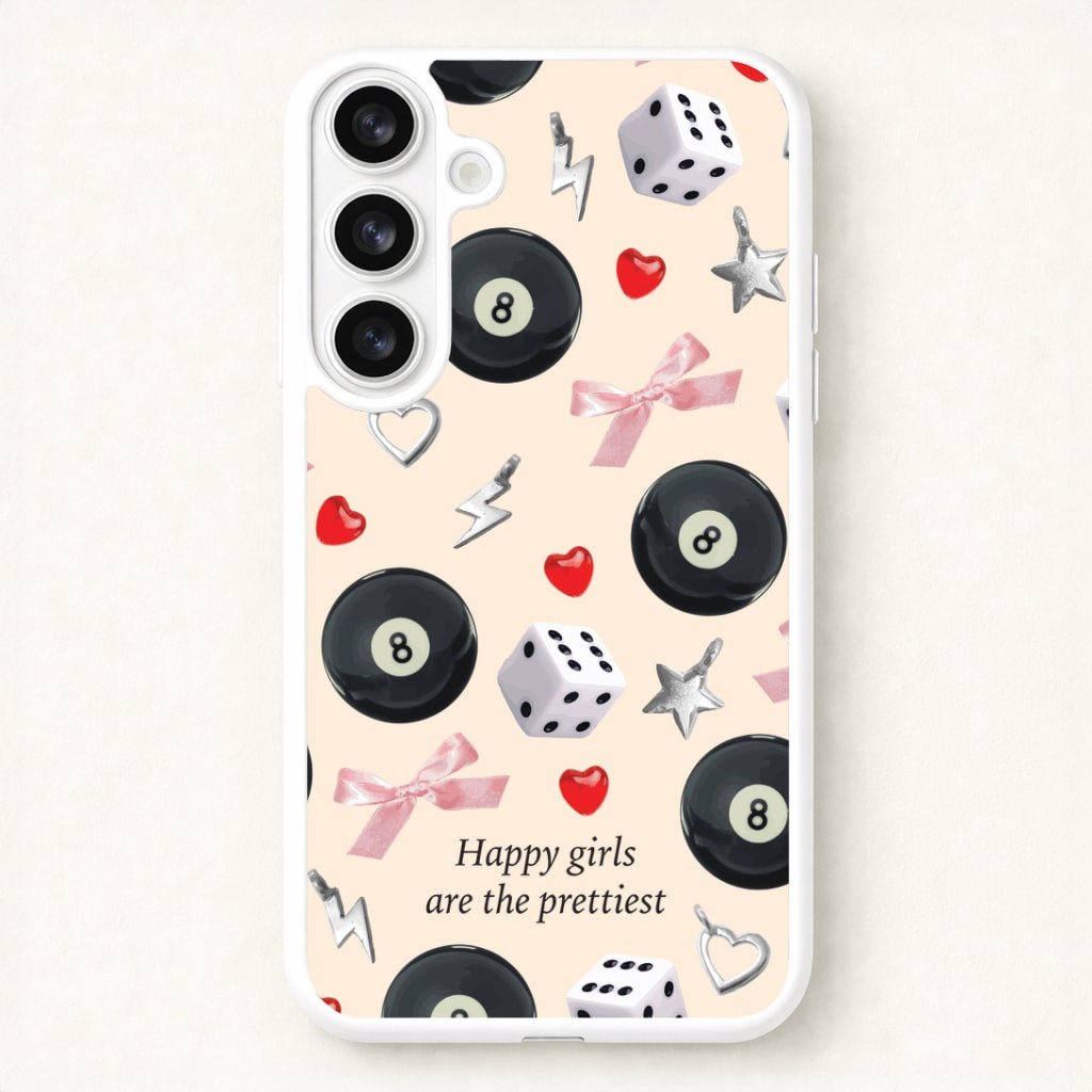 Happy Girls Are The Prettiest Pattern Phone Case for Galaxy S26 Plus