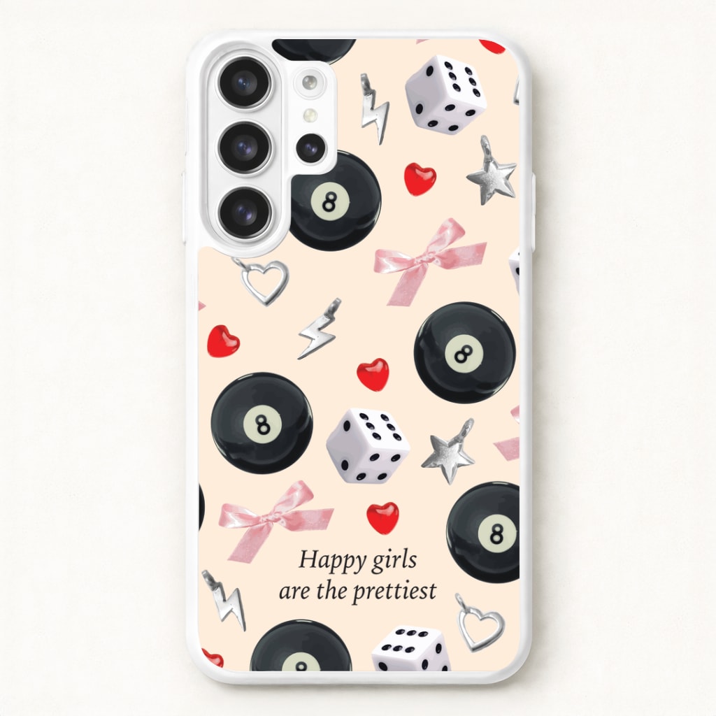 Happy Girls Are The Prettiest Pattern Phone Case for Galaxy S26 Ultra
