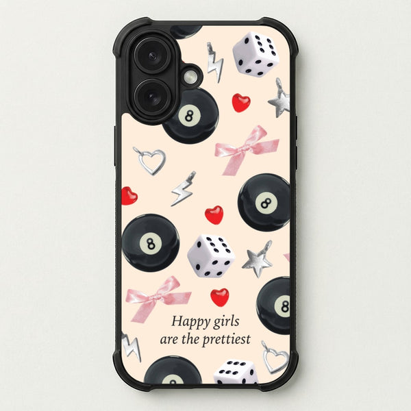 Happy Girls Are The Prettiest Pattern Phone Case — Bumper case