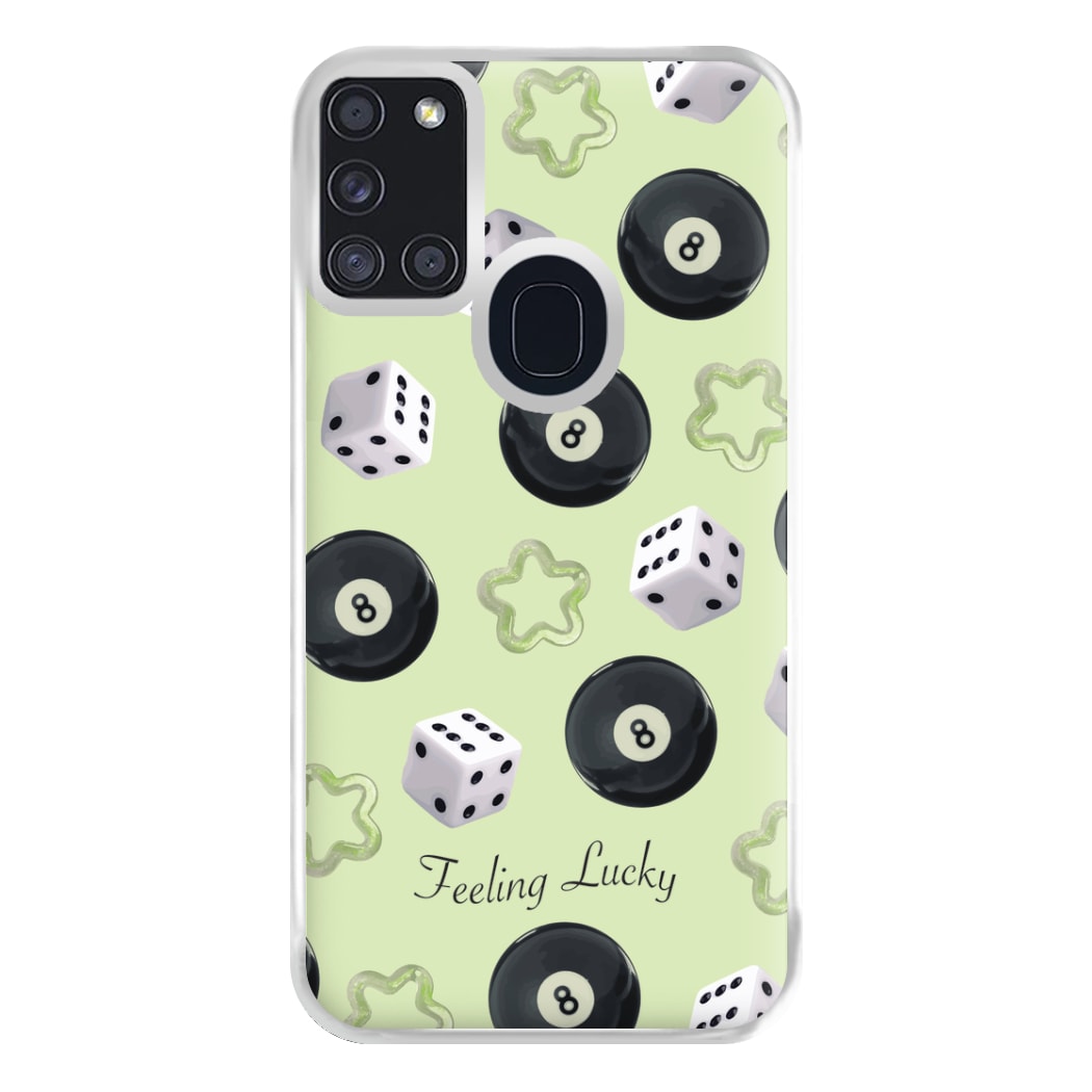 Feeling Lucky Assortment Pattern Phone Case for Galaxy A21s