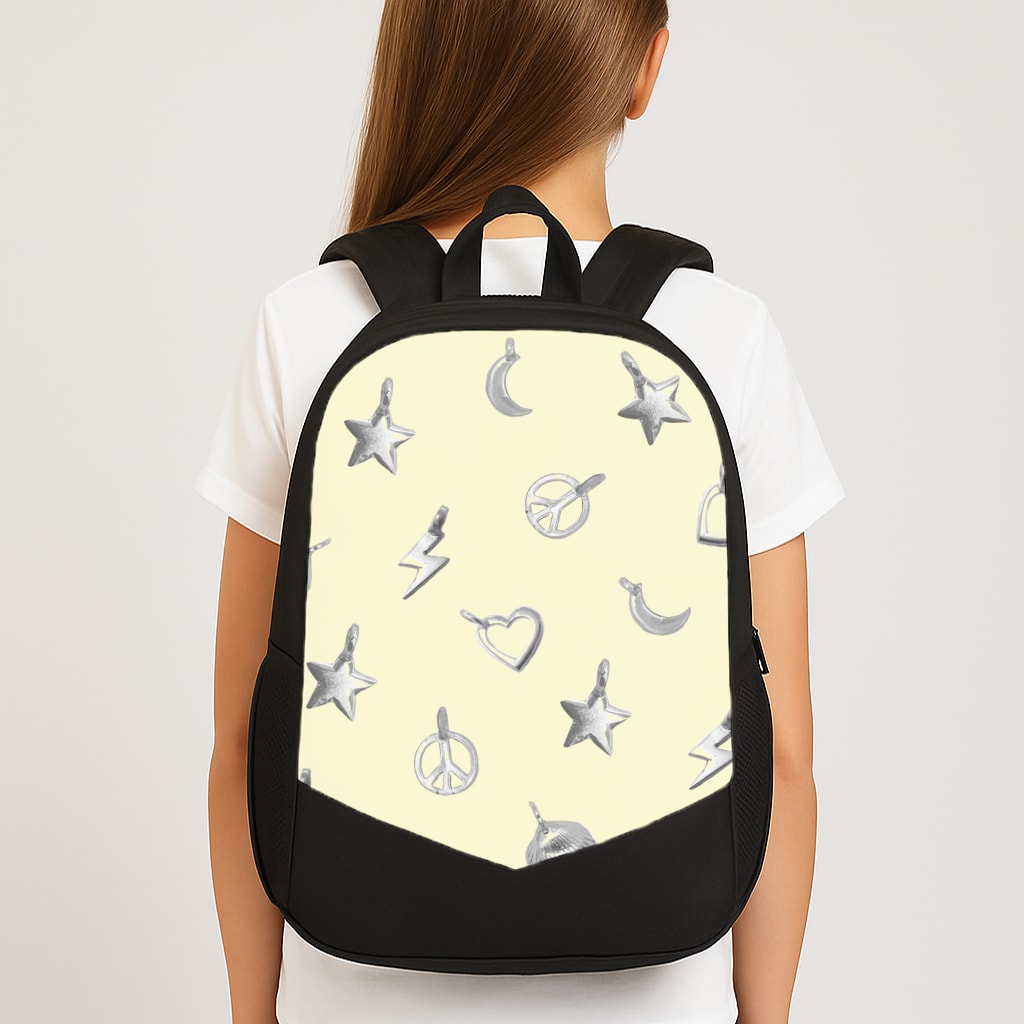Bracelet Charms Pattern Large School Bag