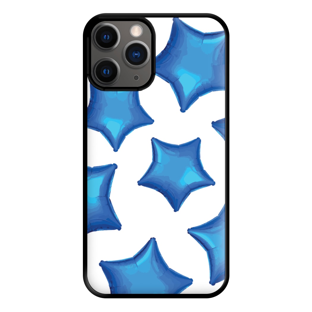 Blue Star Balloons Pattern Phone Case for iPhone 12 Pro Max