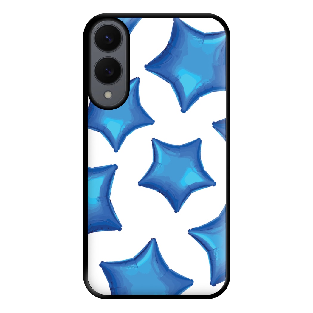 Blue Star Balloons Pattern Phone Case for Galaxy S25 Edge