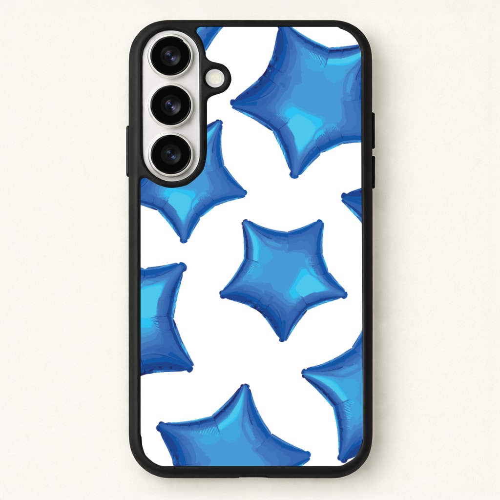 Blue Star Balloons Pattern Phone Case for Galaxy S26 Plus