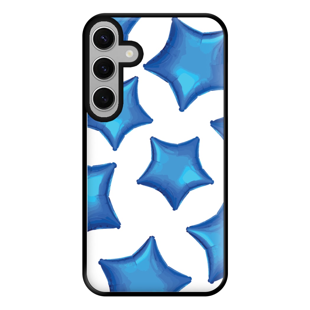 Blue Star Balloons Pattern Phone Case for Galaxy S24FE