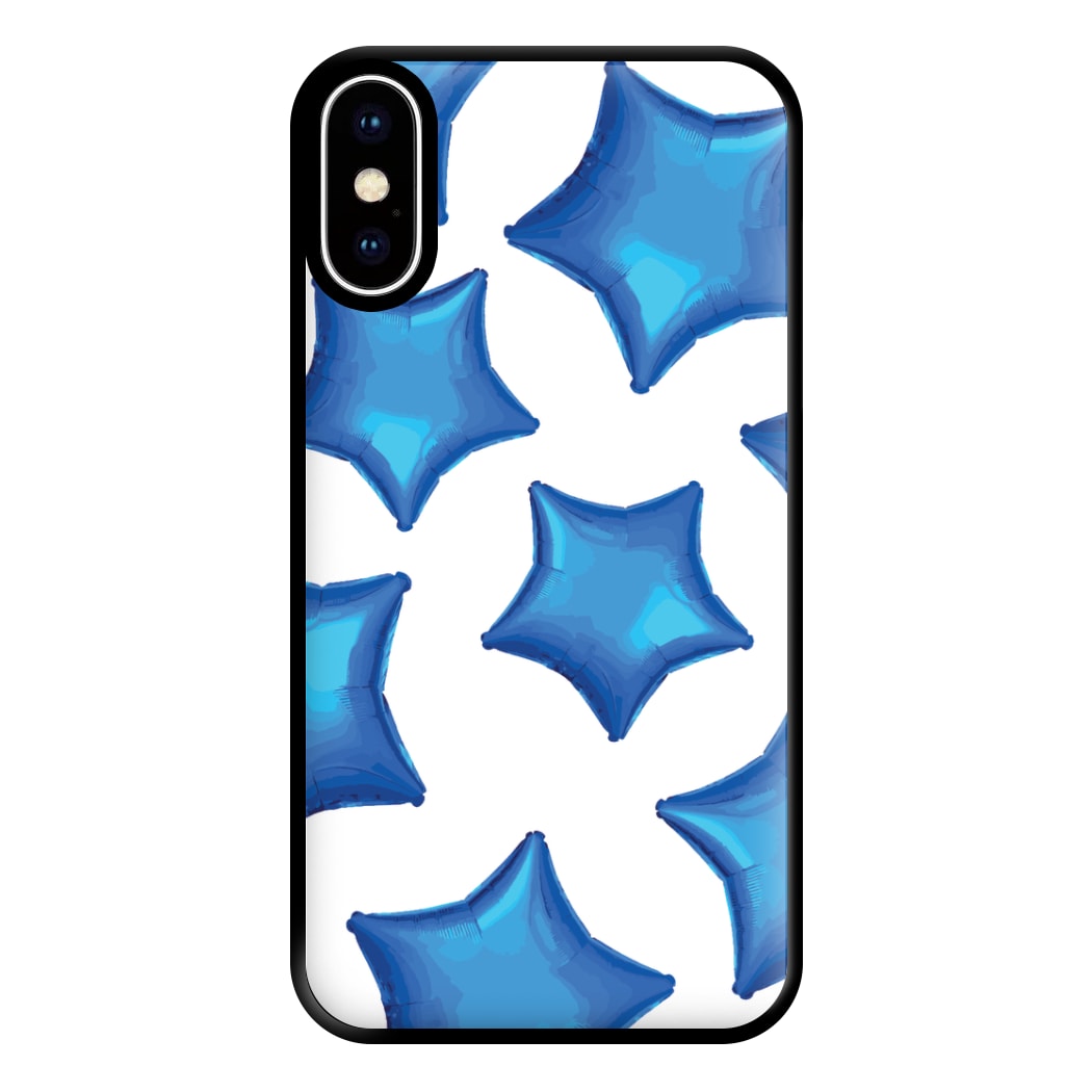 Blue Star Balloons Pattern Phone Case for iPhone XS Max
