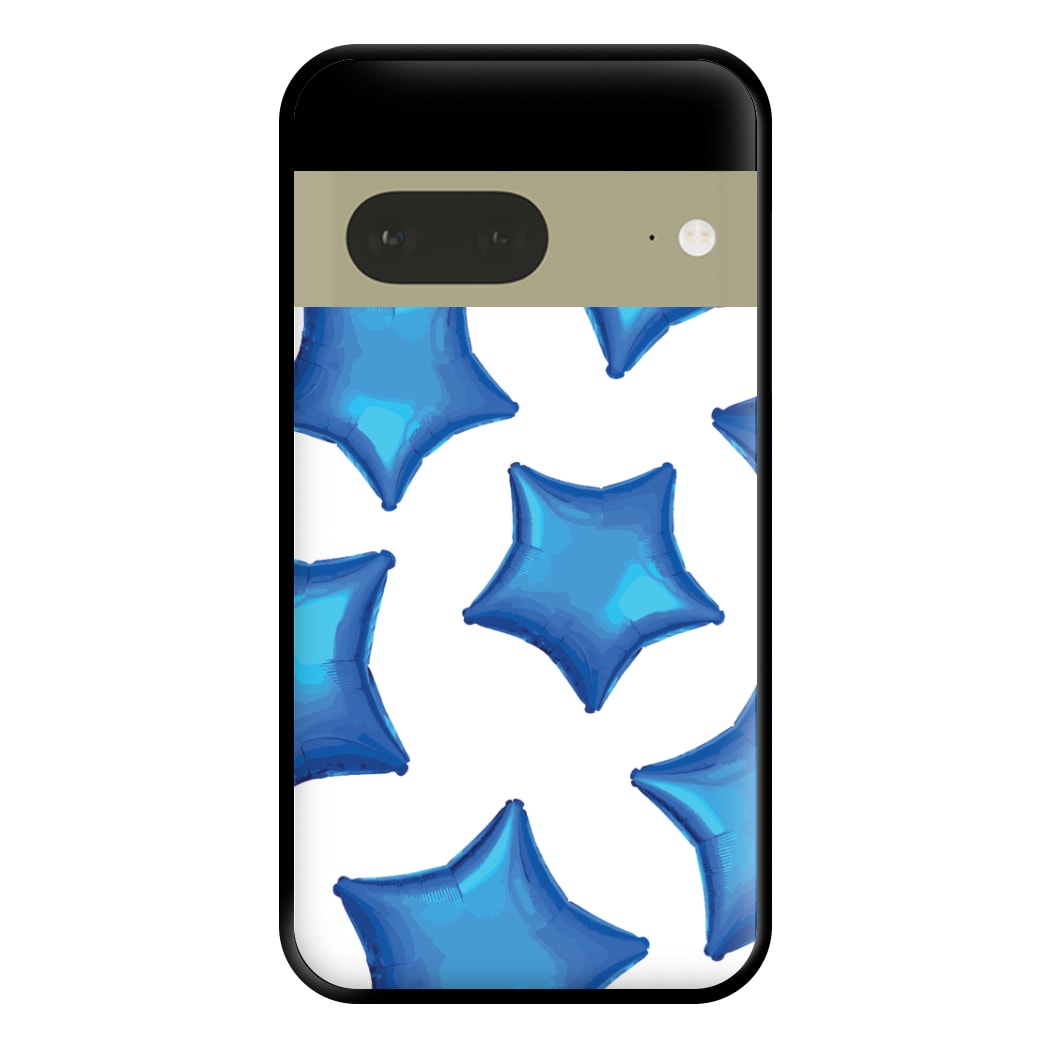 Blue Star Balloons Pattern Phone Case for Google Pixel 7a