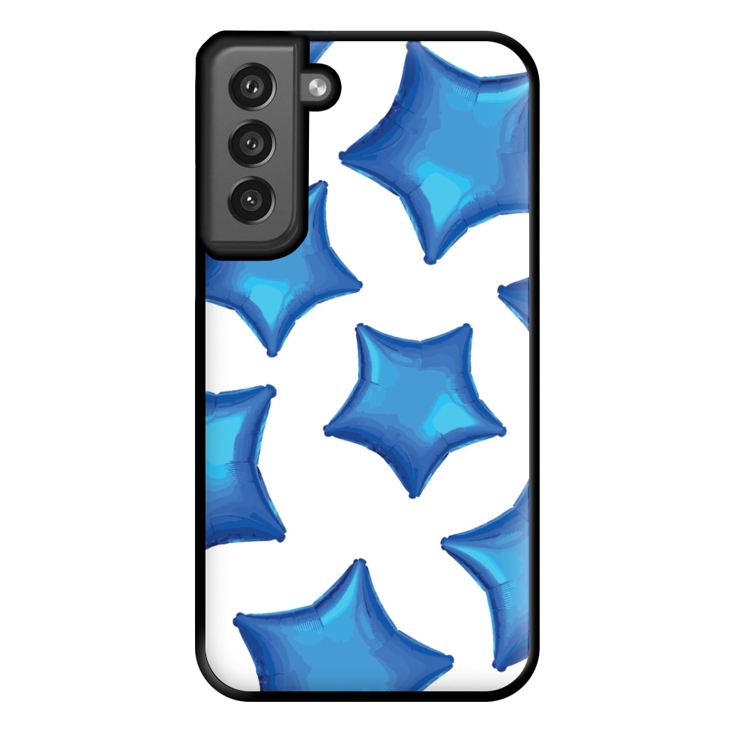 Blue Star Balloons Pattern Phone Case for Galaxy S21FE
