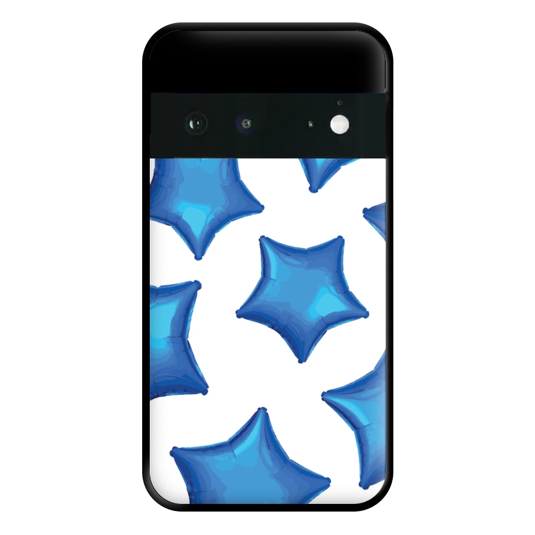 Blue Star Balloons Pattern Phone Case for Google Pixel 6a