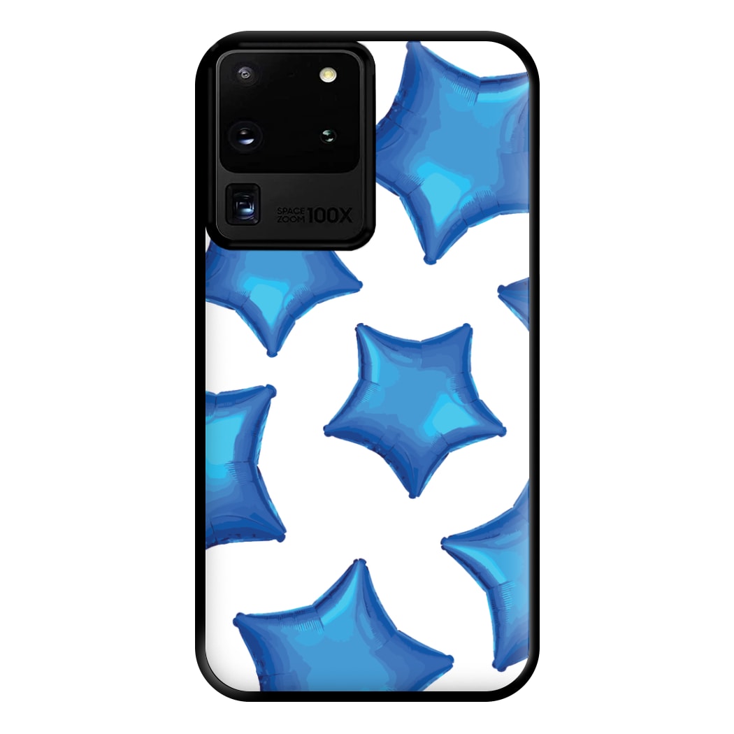 Blue Star Balloons Pattern Phone Case for Galaxy S20 Ultra