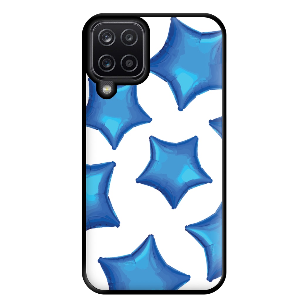 Blue Star Balloons Pattern Phone Case for Galaxy A12