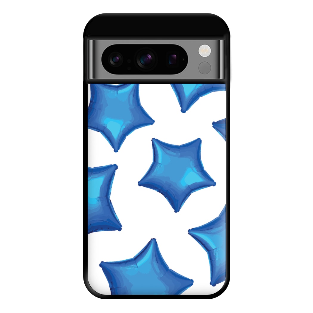Blue Star Balloons Pattern Phone Case for Google Pixel 8 Pro