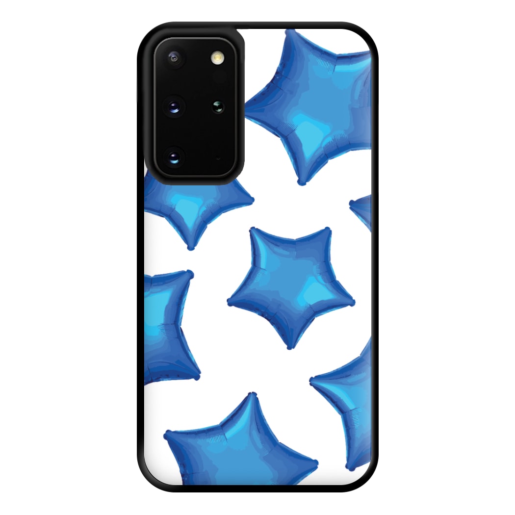 Blue Star Balloons Pattern Phone Case for Galaxy S20 Plus
