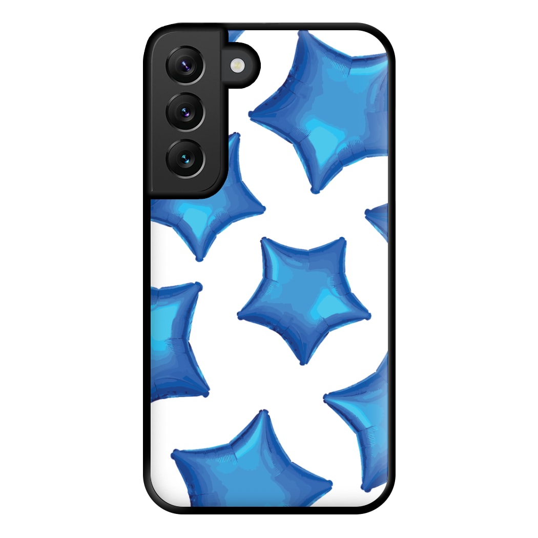 Blue Star Balloons Pattern Phone Case for Galaxy S22 Plus