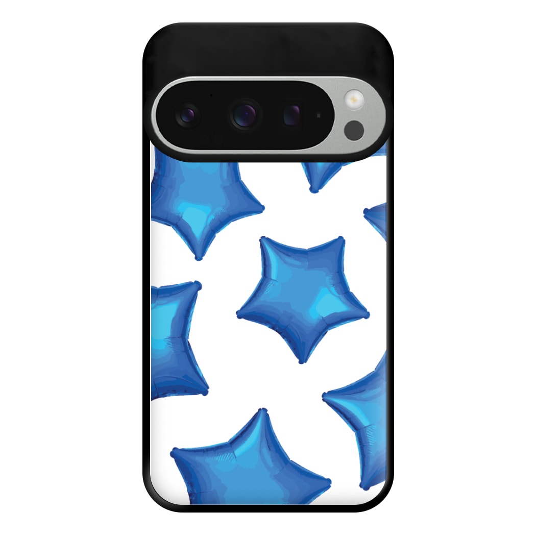 Blue Star Balloons Pattern Phone Case for Google Pixel 9 Pro XL