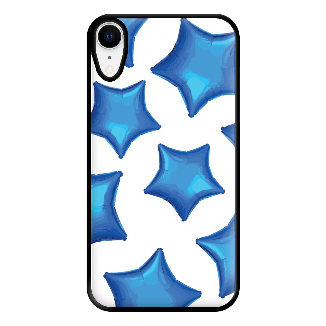 Blue Star Balloons Pattern Phone Case for iPhone XR