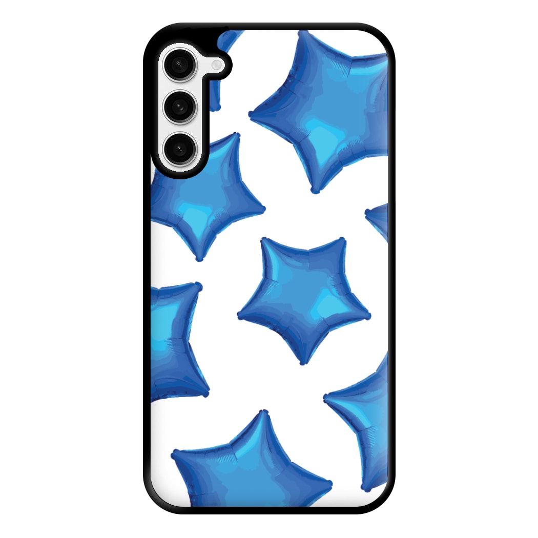 Blue Star Balloons Pattern Phone Case for Galaxy S23 Plus