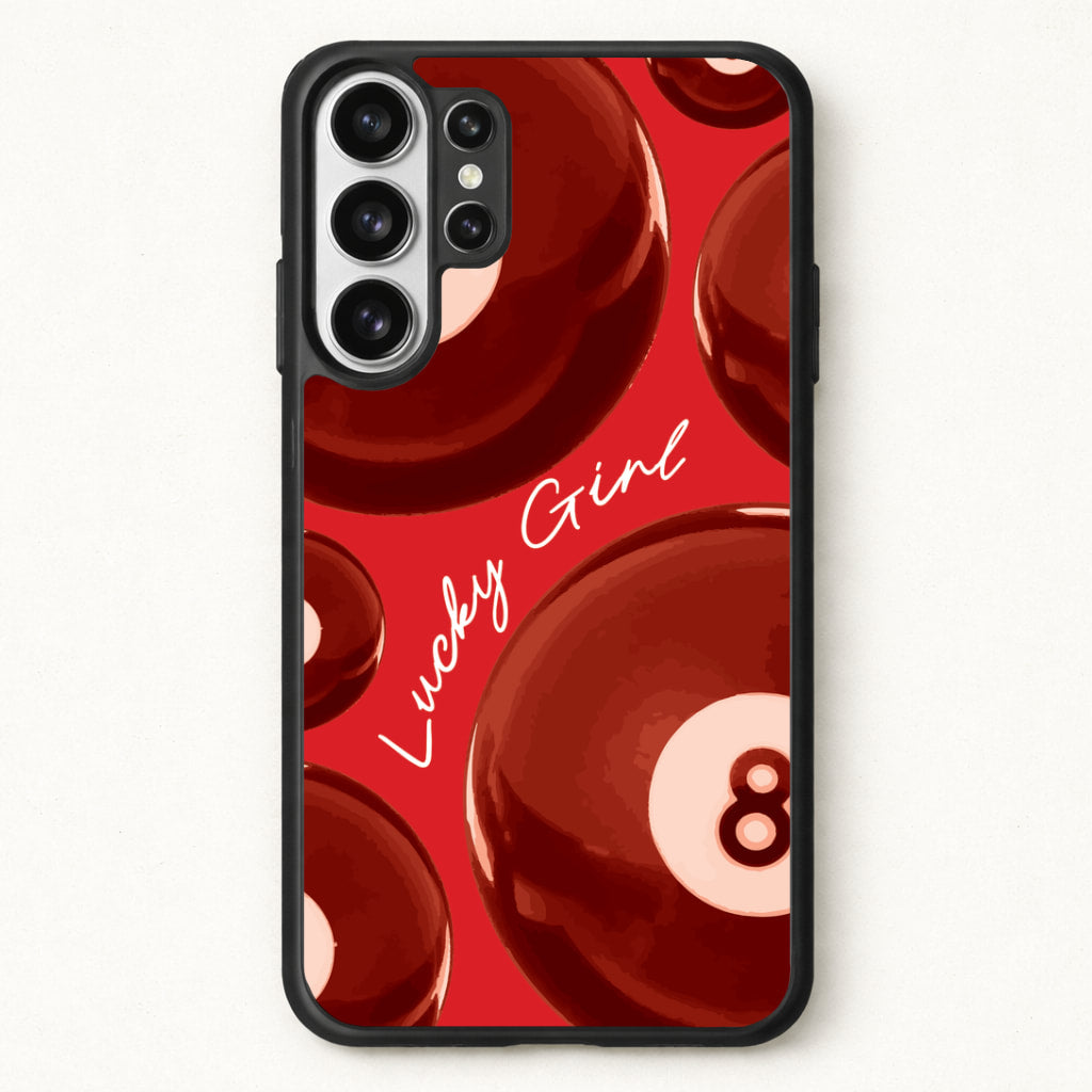 8-Ball Lucky Girl Pattern Phone Case for Galaxy S26 Ultra