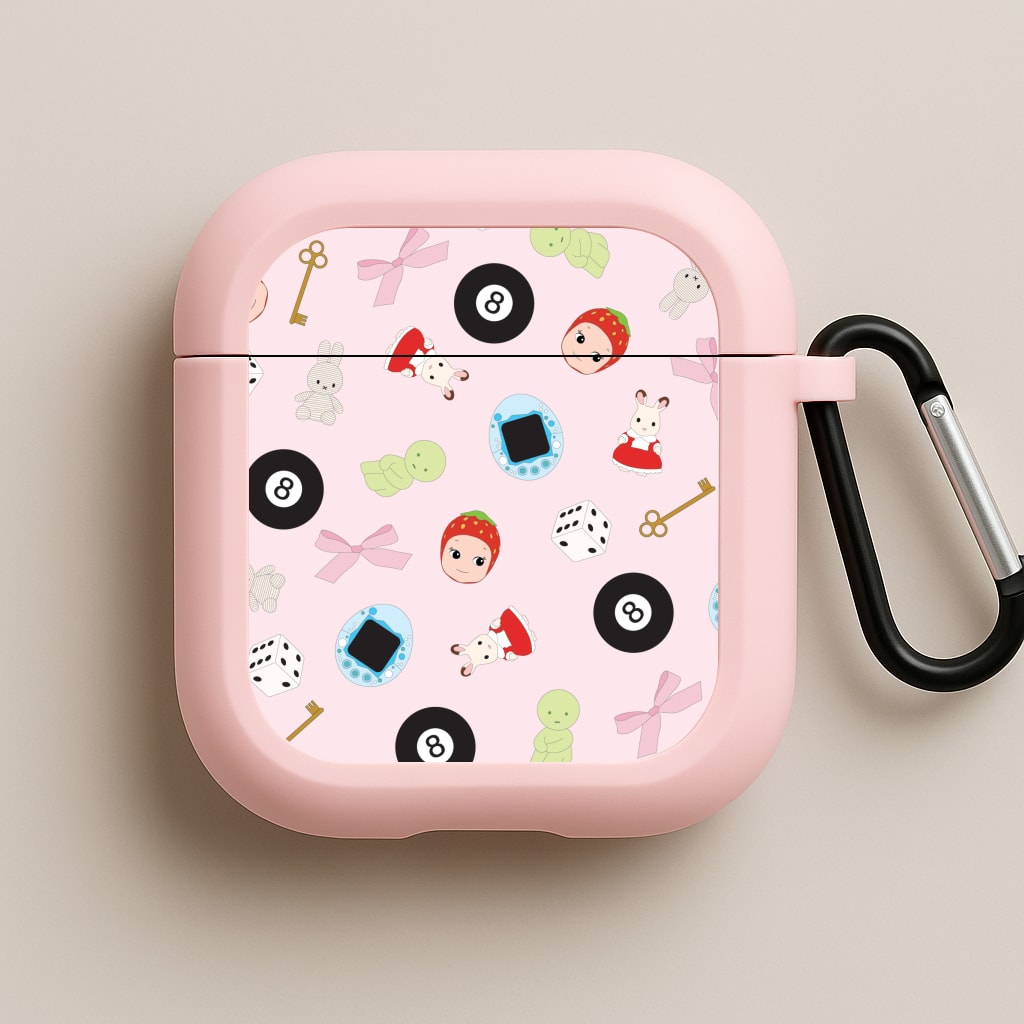 Trinkets Pattern Pink AirPods Case