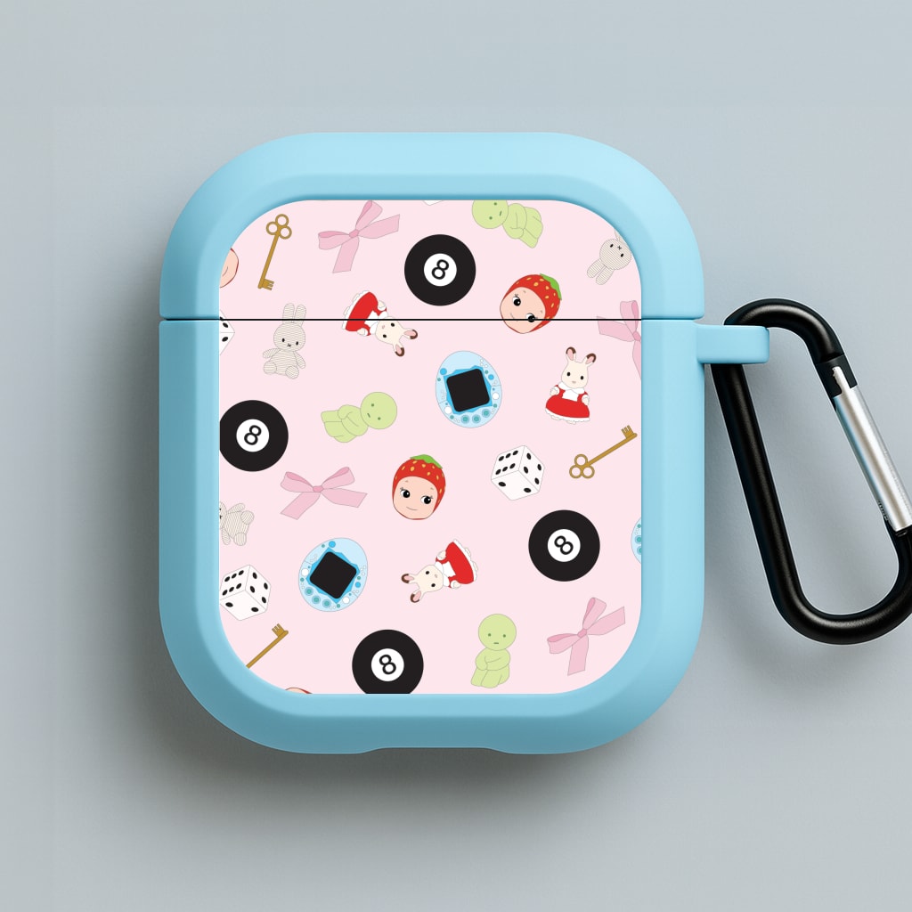 Trinkets Pattern Blue AirPods Case