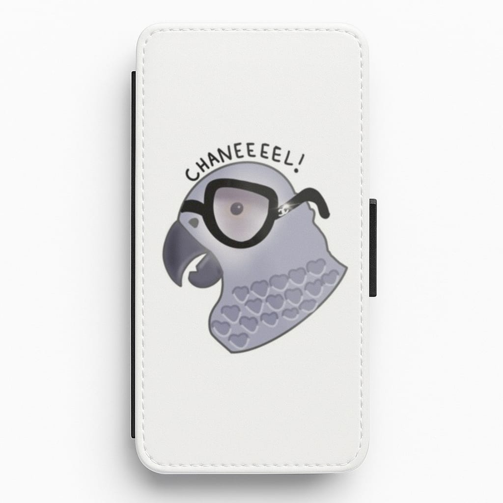 Chanel The African Grey Cartoon Flip / Wallet Phone Case