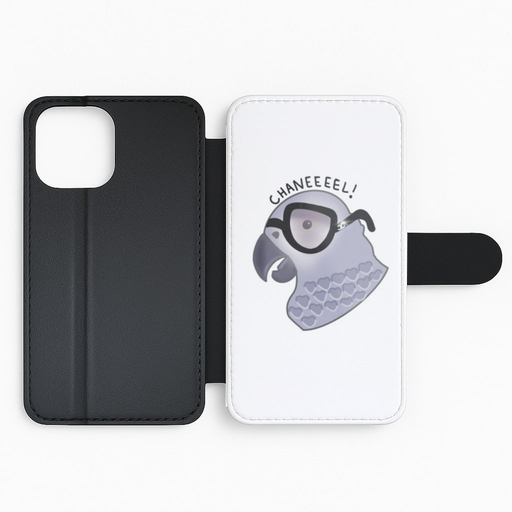 Chanel The African Grey Cartoon Flip Phone Case