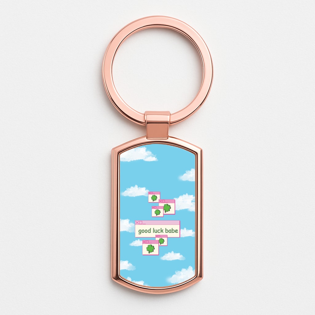 Good Luck Babe - Chappell Rose Gold Keyring